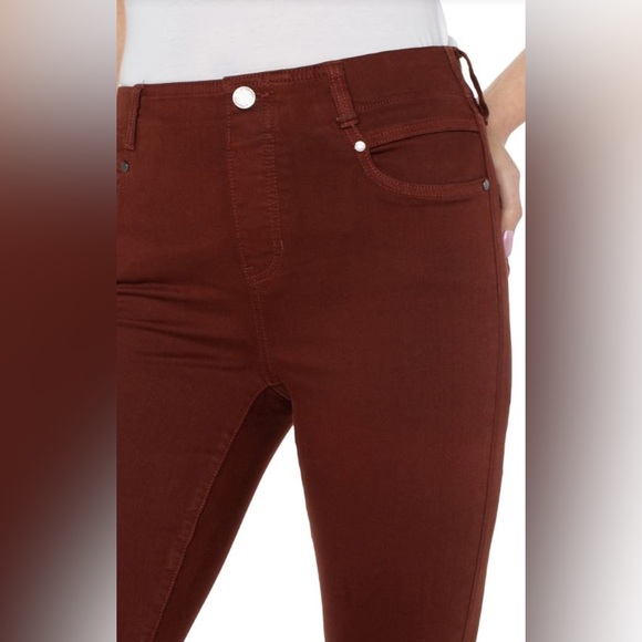 LIVERPOOL WOMEN'S ABBY ANKLE SKINNY JEANS-COGNAC size 8 Petite - Picture 3 of 15